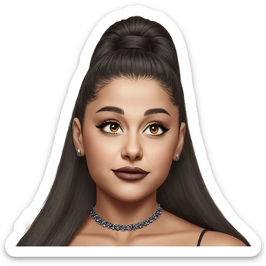 realistic portrait of dark beauty sticker