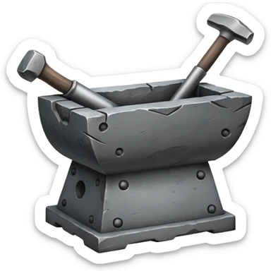 stone blacksmith's anvil sticker