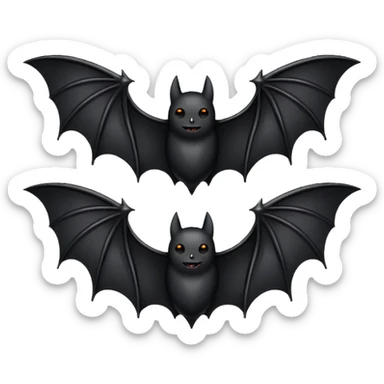 goth bat wings sticker