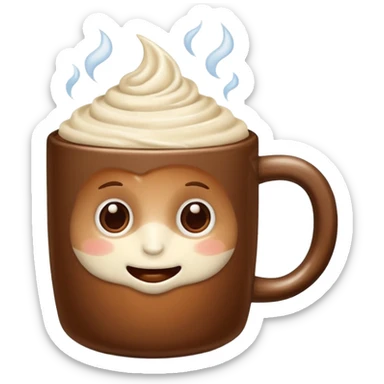 mocca with cream sticker