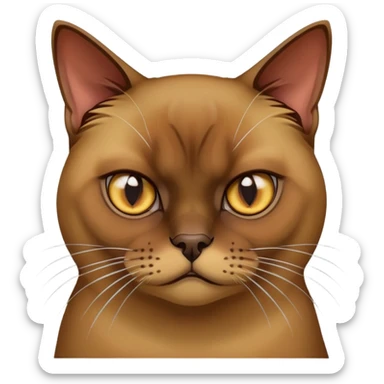 Burmese cat are angry sticker