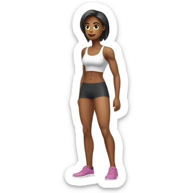 Woman leg muscles, fit woman sticker