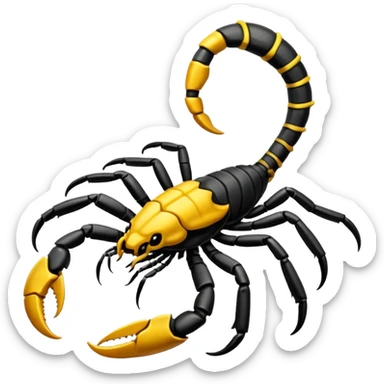 cartoon scorpion with raised pincers emoji sticker