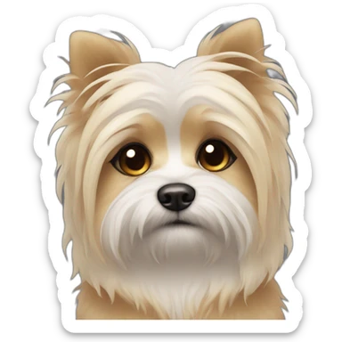 Sad morkie 💧💧 sticker