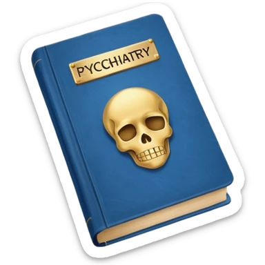 Psychiatry journal book sticker