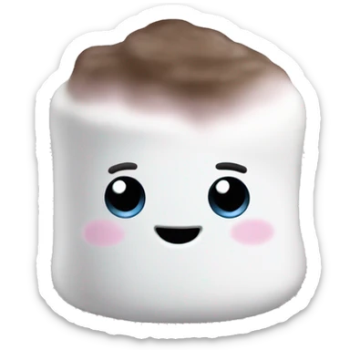 Marshmallow plain  sticker
