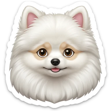 Lulu da pomerania branco  sticker