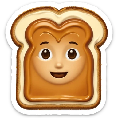 toast with dulce de leche in it sticker