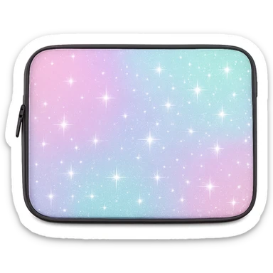 sparkly pastel laptop sleeve sticker