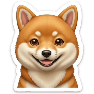 happy shiba inu sticker
