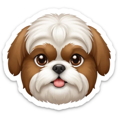 Cute dog shih tzu sticker