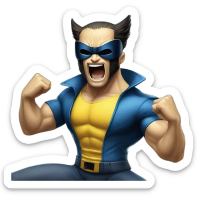 Wolverine of the "X men" dancing Gangnam style sticker