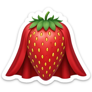Cape-Wearing Super Fruit sticker