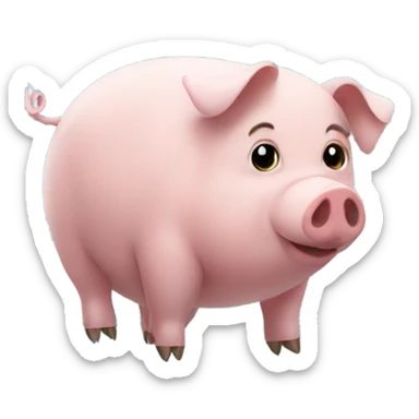 Pig in the sky sticker
