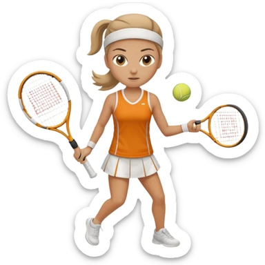 female tennis player sticker