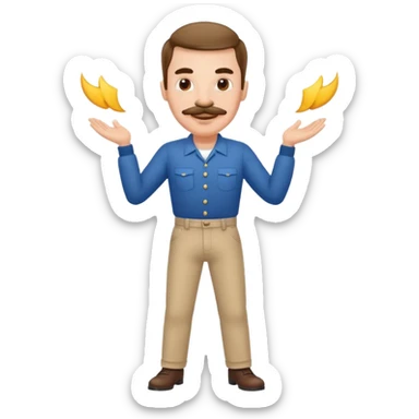 Man shaking ass with a hitler-like appearance  sticker