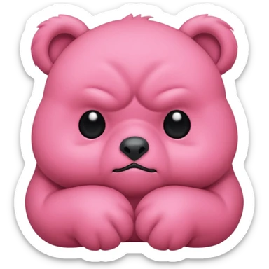 Osito gruñosito rosado sticker