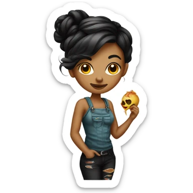 Tattoo artist girl sticker