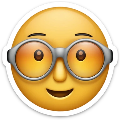 oculos de grau em um fundo branco sticker