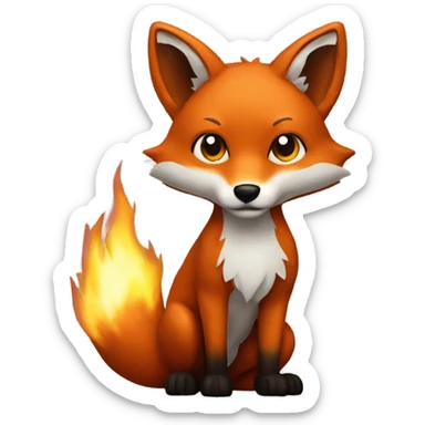 fox out of fire sticker
