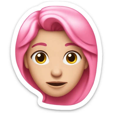 heart broken pink sticker