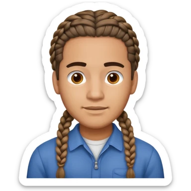 Hispanic guy with braids  sticker