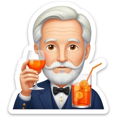 LEE CLOW DRINKING APEROL SPRITZ sticker