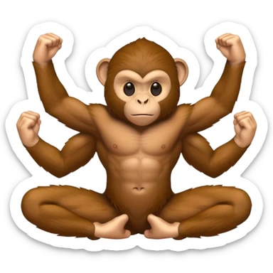 monkey doing the splits sticker