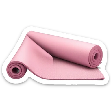 Light pink rolled up yoga mat sticker