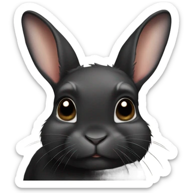 black Netherland dwarf rabbit sticker