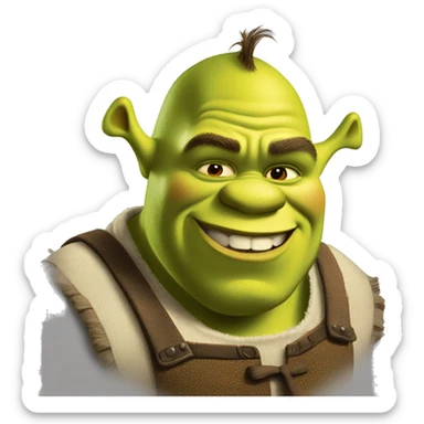 shrek from dreamworkss. sticker
