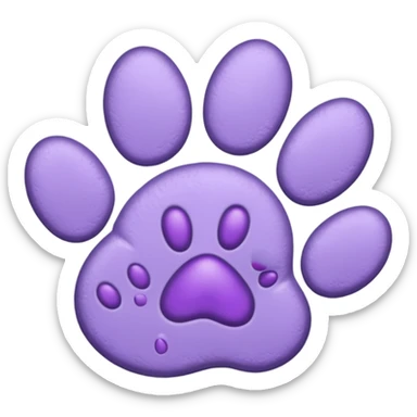 purple-cat-pawprint sticker