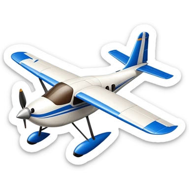 A small propeller airplane with wings and tail but with a realistic goose head at the front instead of a cockpit sticker