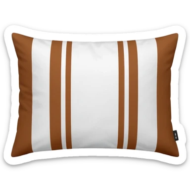 pillow case bedding from the danish brand TEKLA with small white and brown stripes sticker