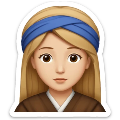 Rumi from K-pop demon hunters brown and blonde hair  sticker