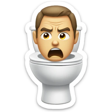 Angry on toilet sticker