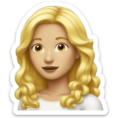 blond woman sticker