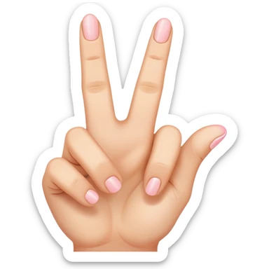 A hand with three fingers up the index finger the middle finger and the pinky finger  sticker