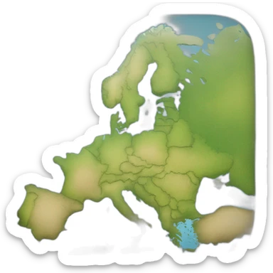 carte de l'europe (sans la Turquie) sticker