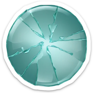 broken radial glass sticker