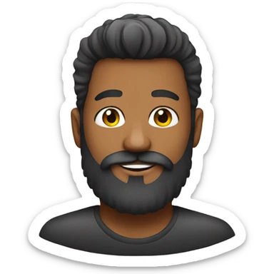 a beard male get nail polished sticker