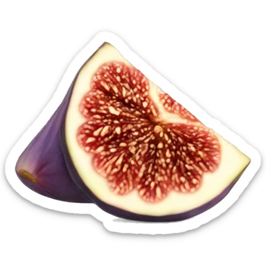 fig fruit slice sticker