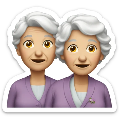 Two old ladies  sticker