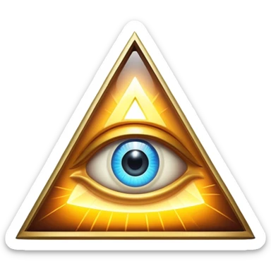 Illuminati triangle eye sticker