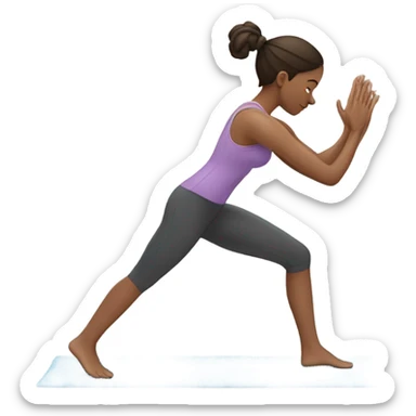 Girl doing pilates workout sticker