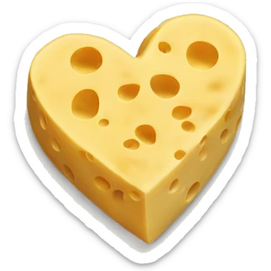 cheese heart sticker