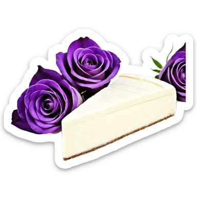 Белое сердце с фиолетовыми краями sticker