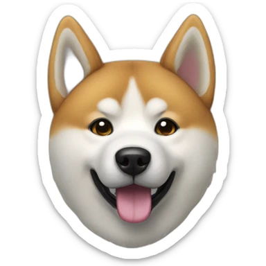 akita inu tire langue sticker