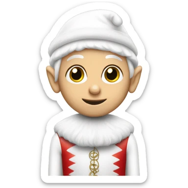 White elf on the shelf sticker
