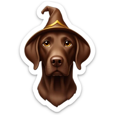 Labrador Retriver chocolate color looks like a wizard sticker